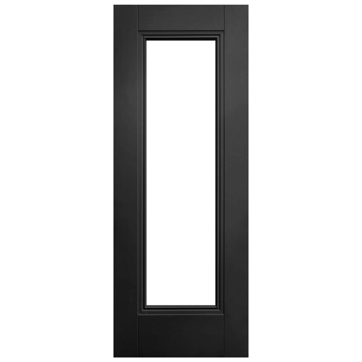 Black Fully Finished Internal Elegance Lancaster 1 Light Clear Glass Made-to-Measure Door