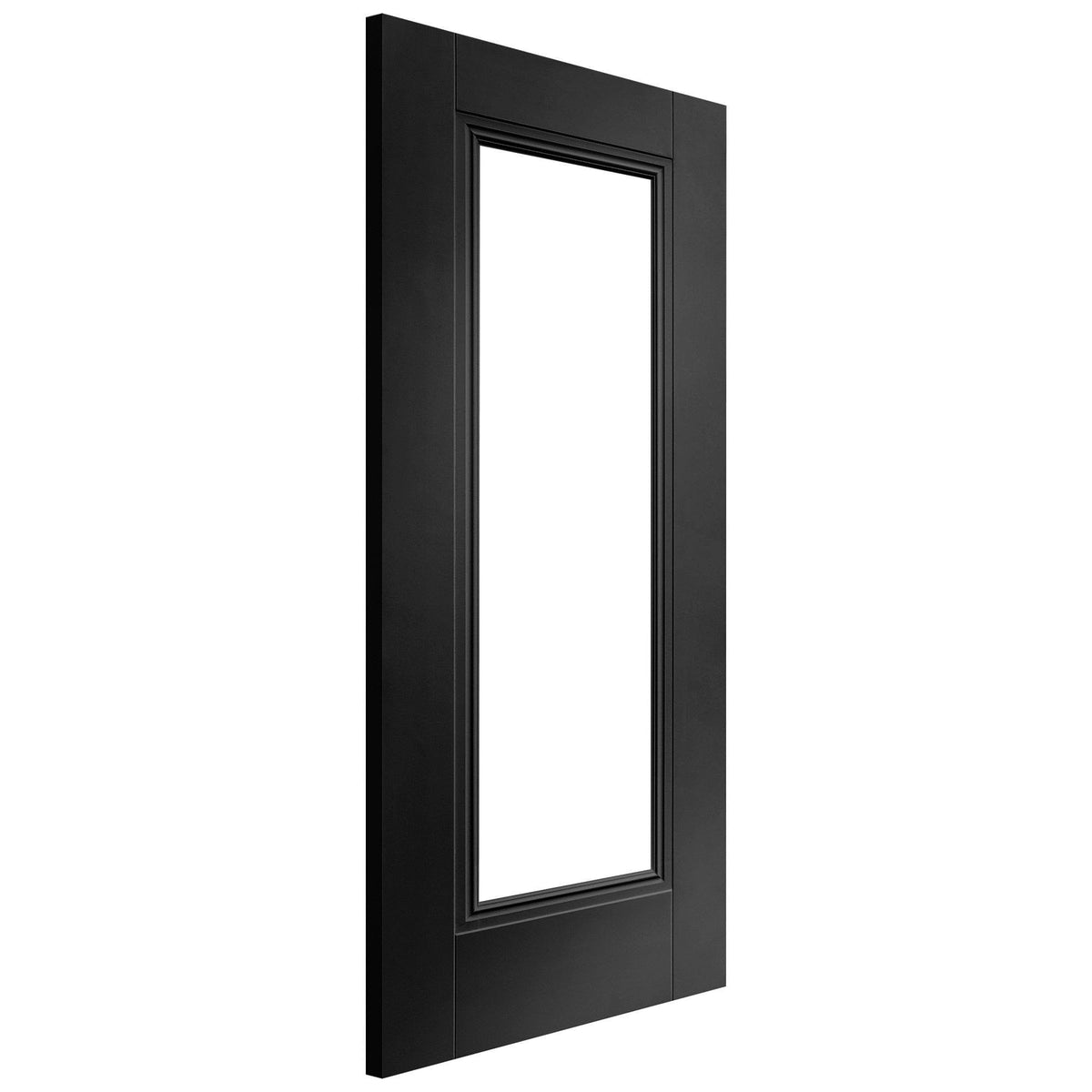 Black Fully Finished Internal Elegance Lancaster 1 Light Clear Glass Made-to-Measure Door