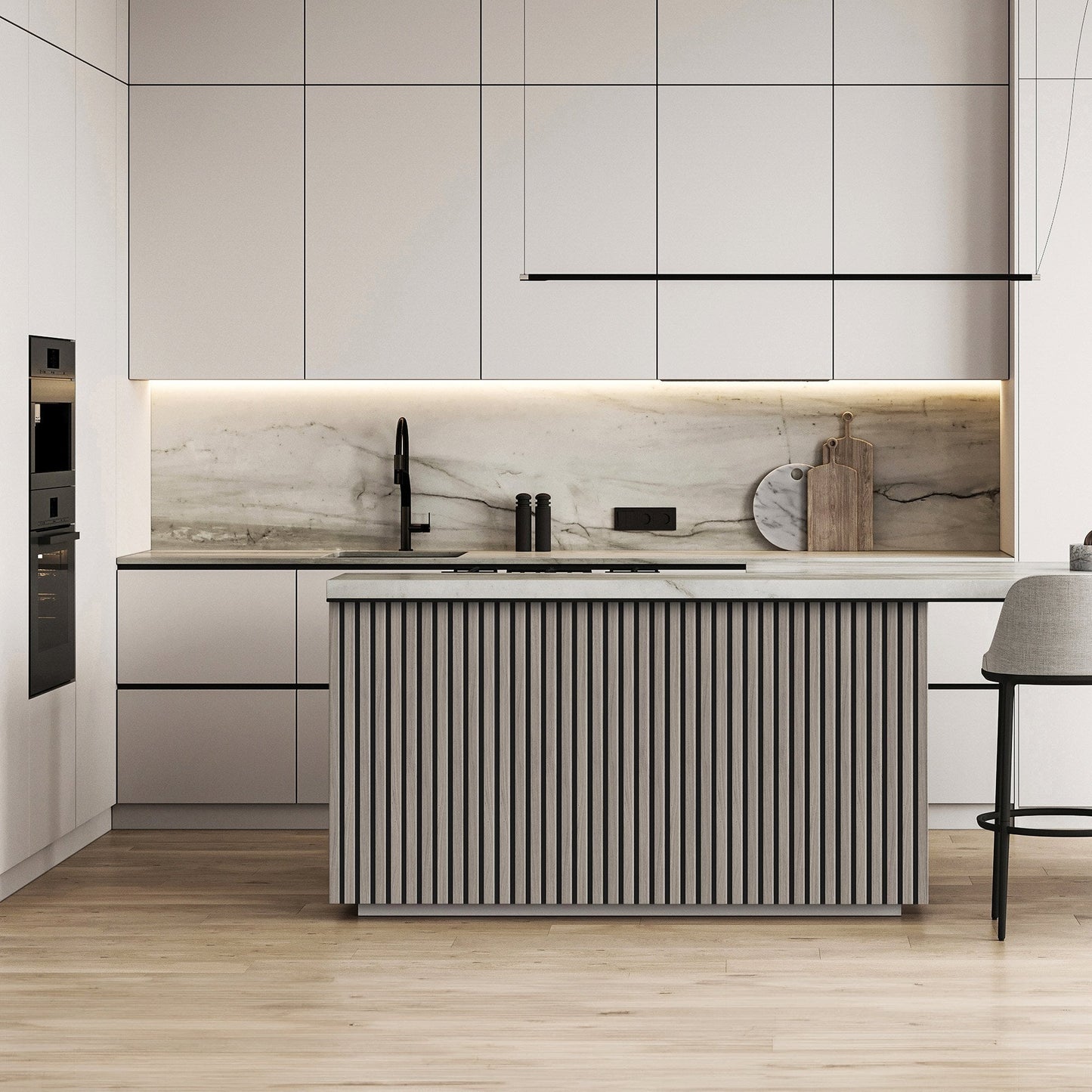 Light Grey - Elevation Acoustic 20mm Fully Finished Wall Panelling