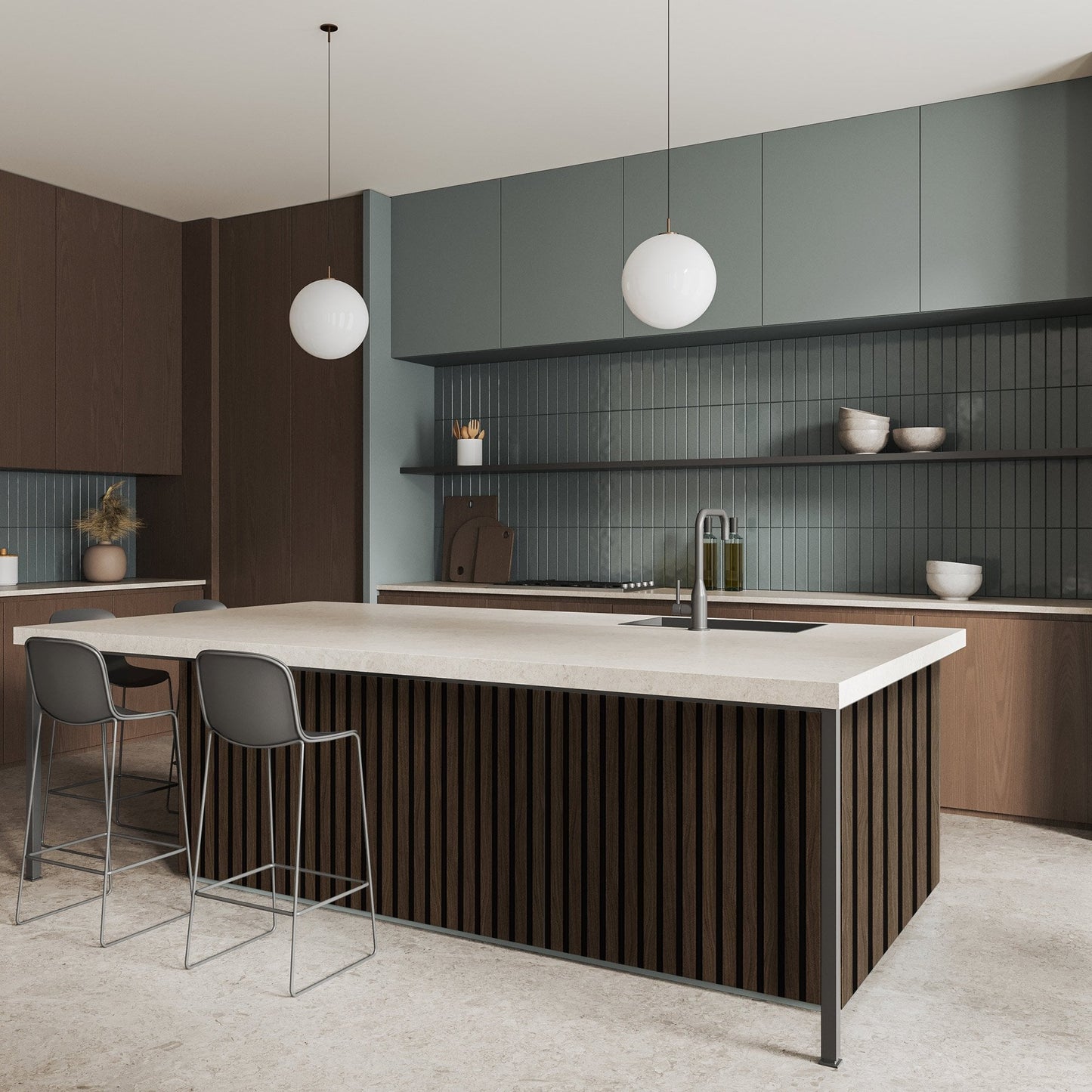 Walnut - Elevation Acoustic Wall Panelling
