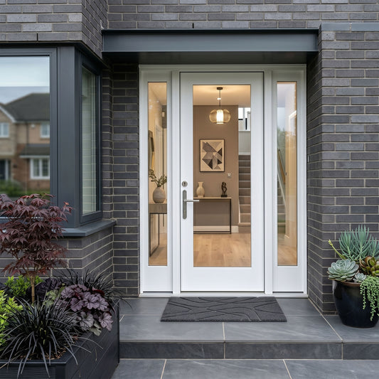 External White Painted Composite Clear Glass Universal Sidelight (121032)