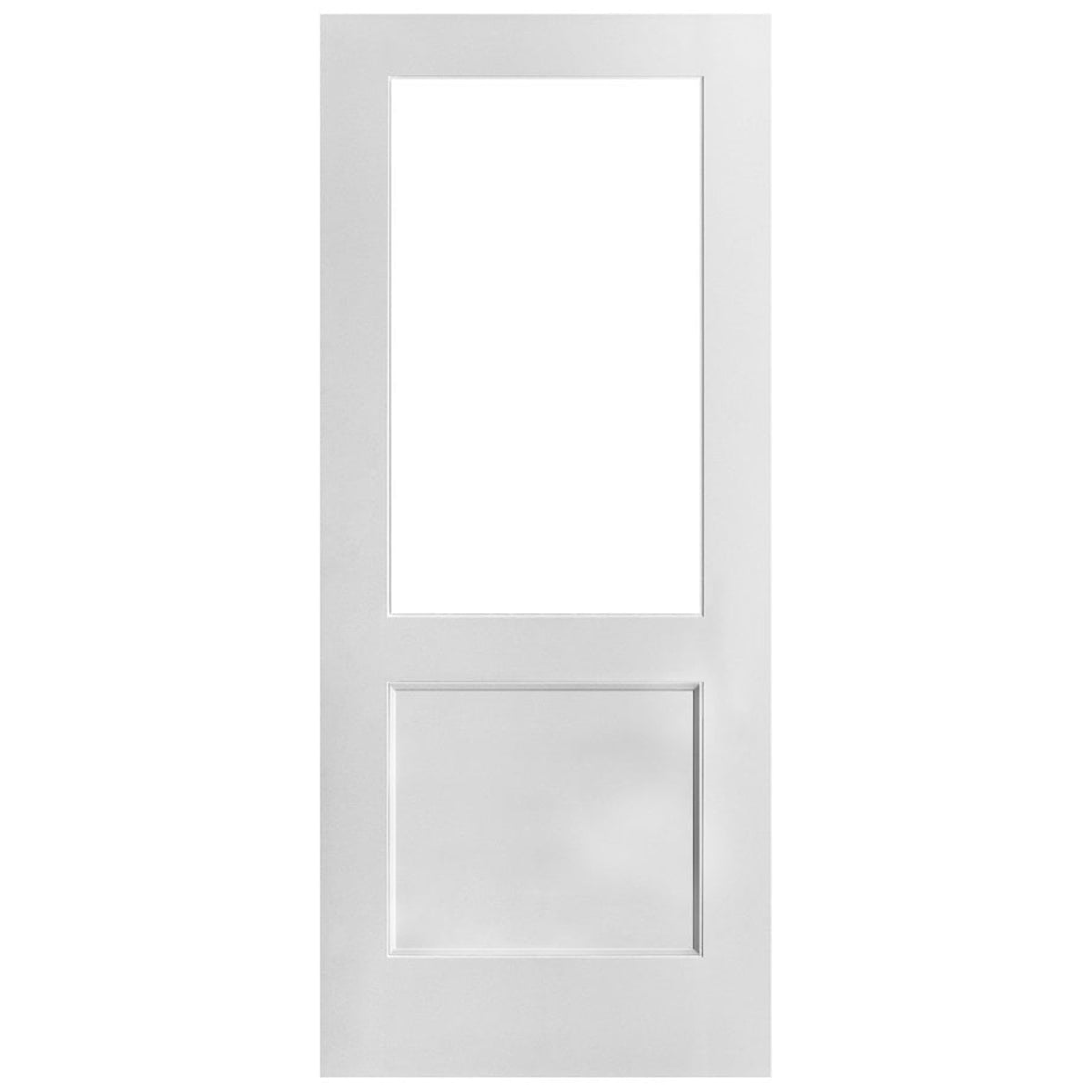 External White Painted Composite 2xG Clear Glass Door (121036)