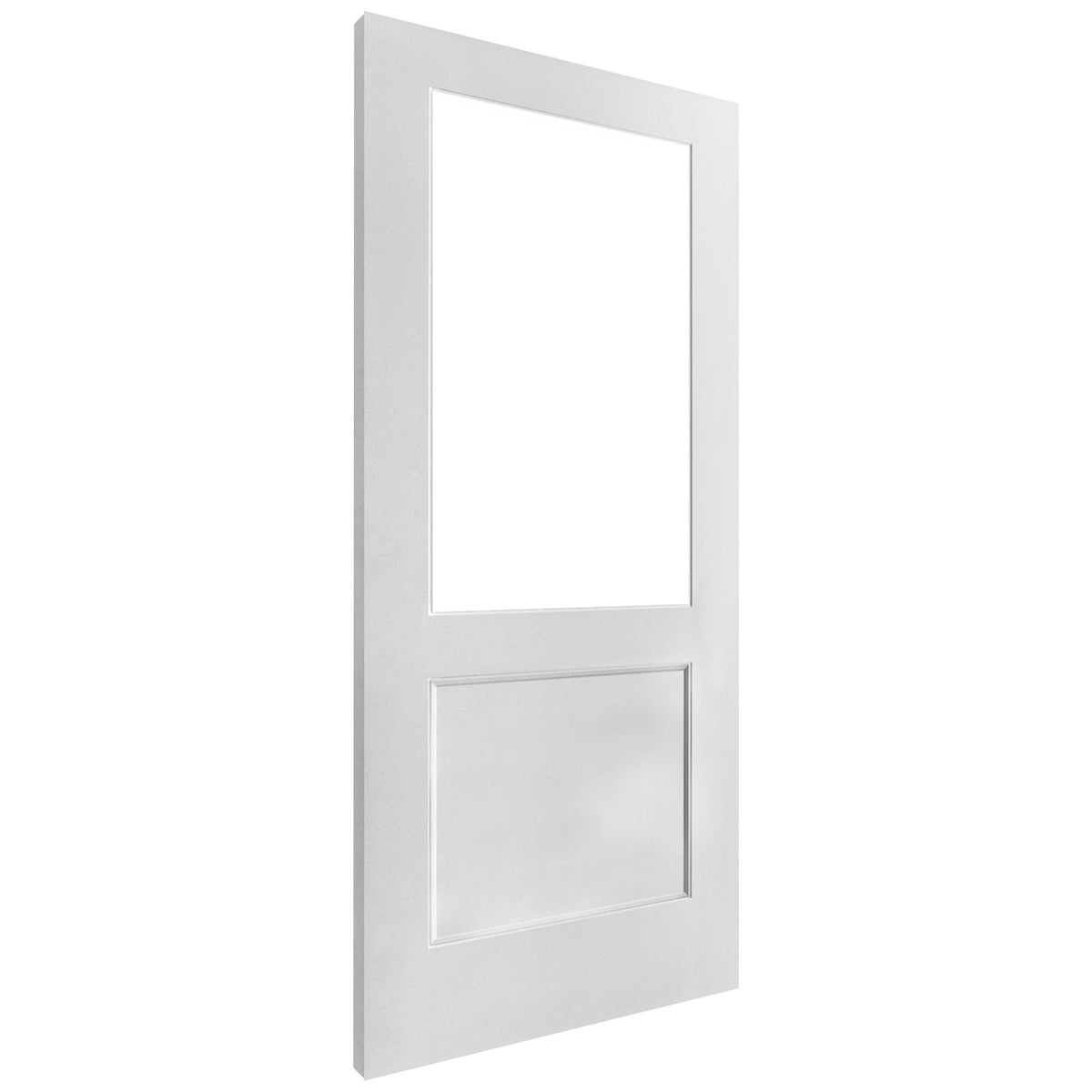 External White Painted Composite 2xG Clear Glass Door (121036)