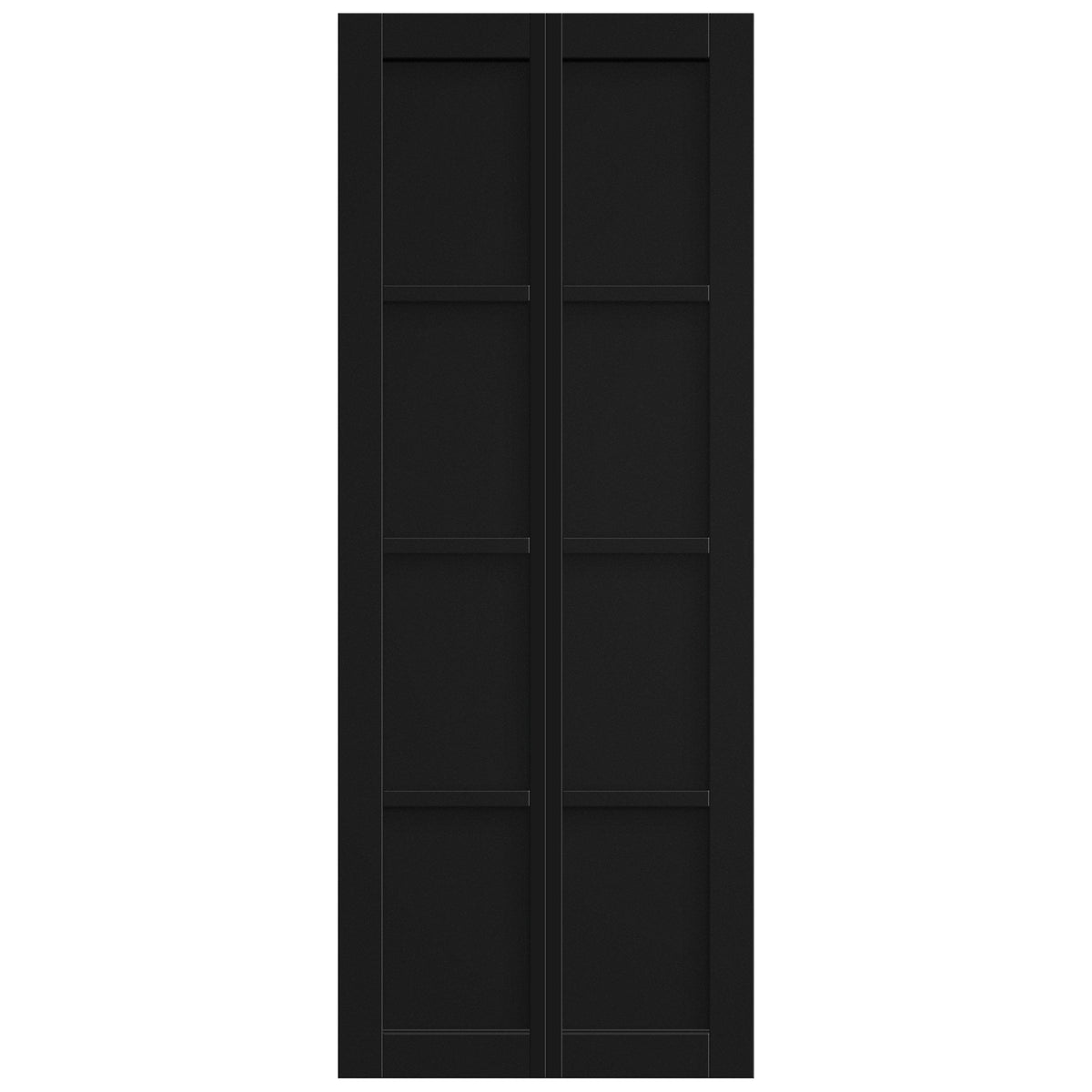 Black Internal Fully Finished 4 Panel Solid Bi-fold Door (121176)