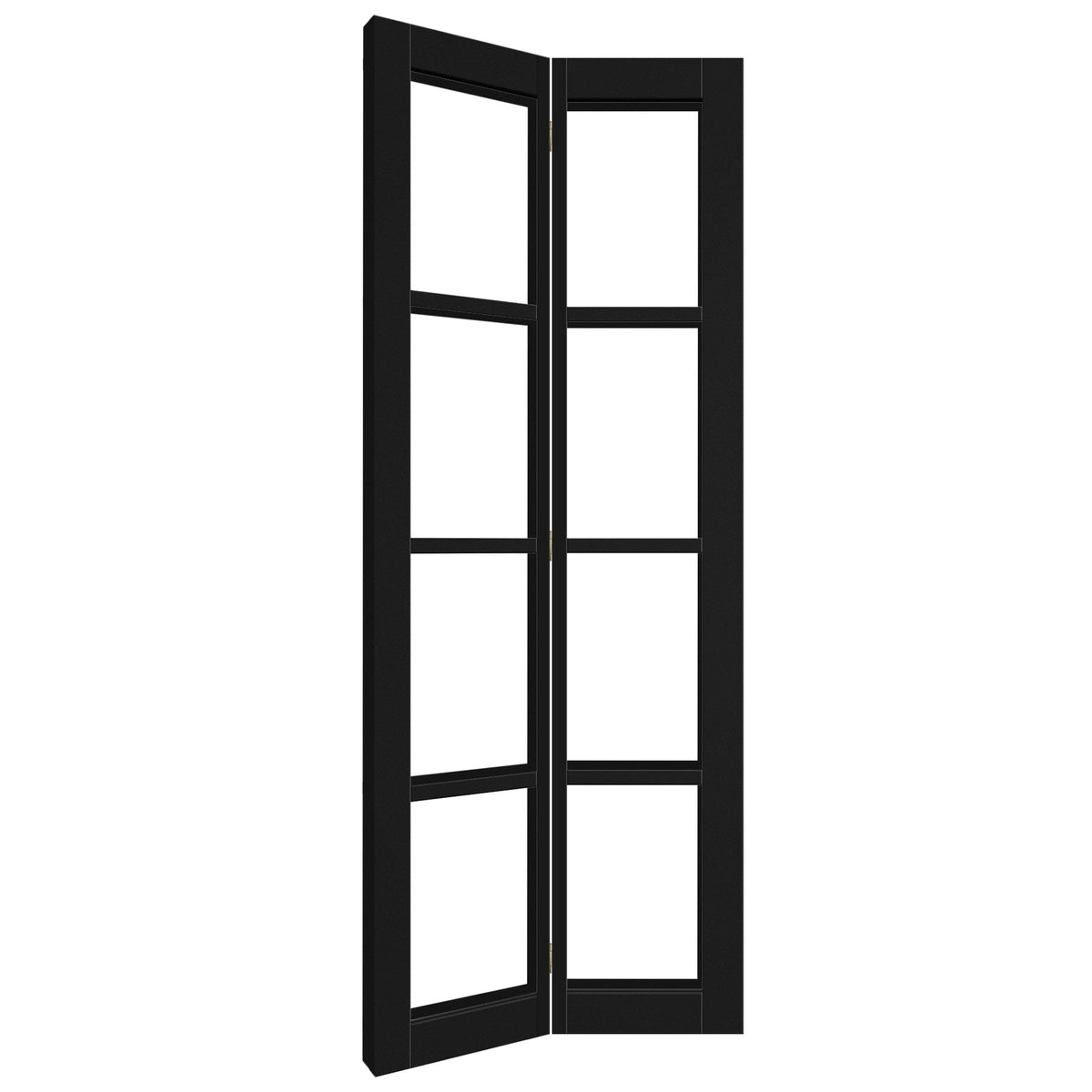 Black Internal Fully Finished Bifold 4 Light Clear Glass Door (121177)
