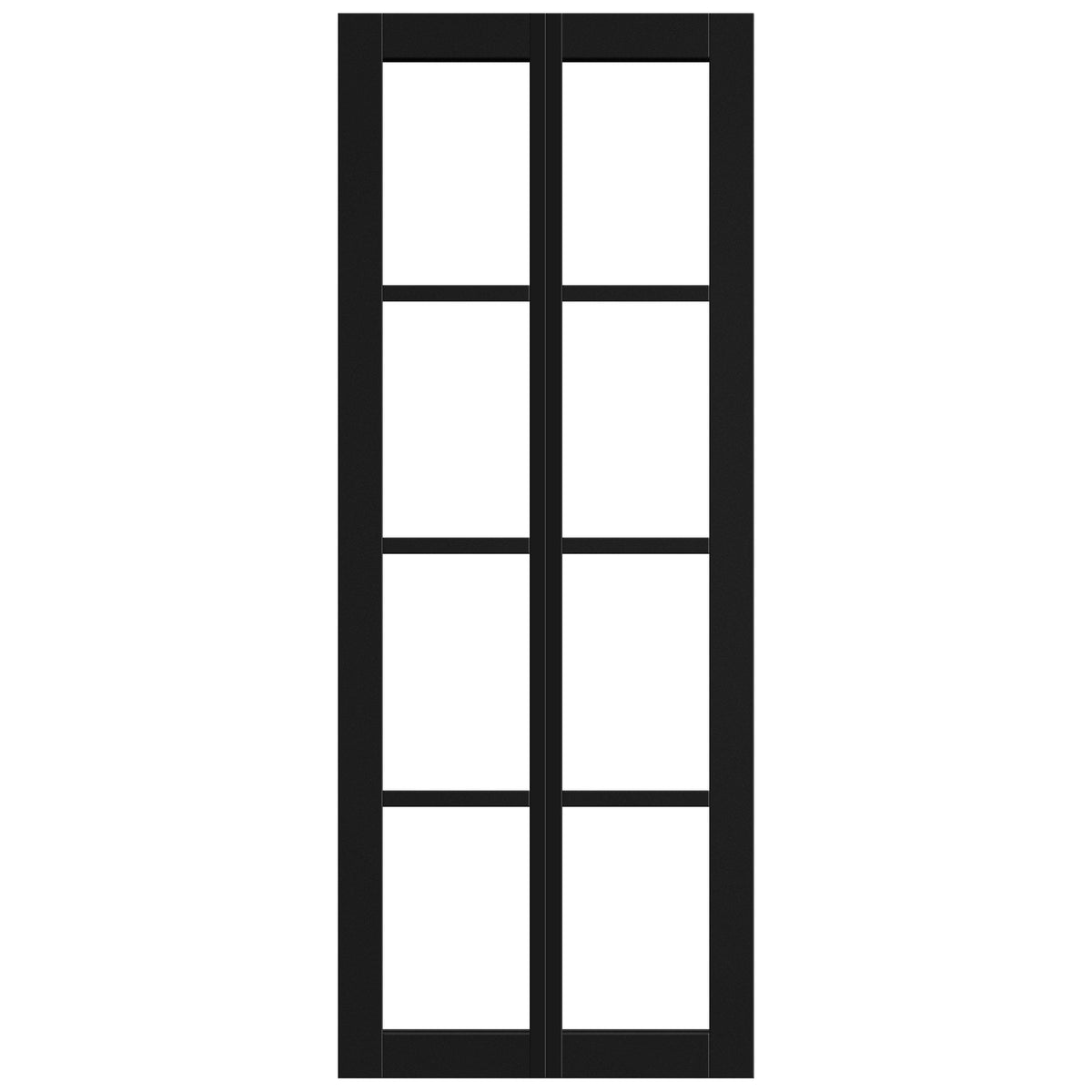 Black Internal Fully Finished Bifold 4 Light Clear Glass Door (121177)