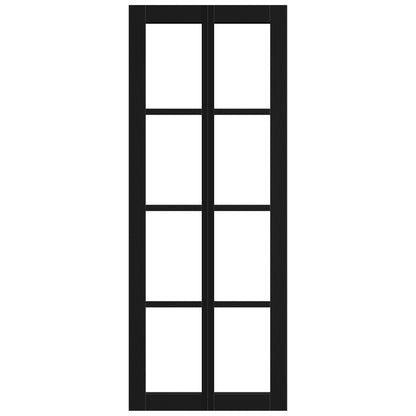 Black Internal Fully Finished Bifold 4 Light Clear Glass Door (121177)