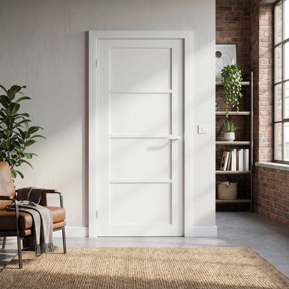 Internal Primed Studio Industrial 4 Panel Door