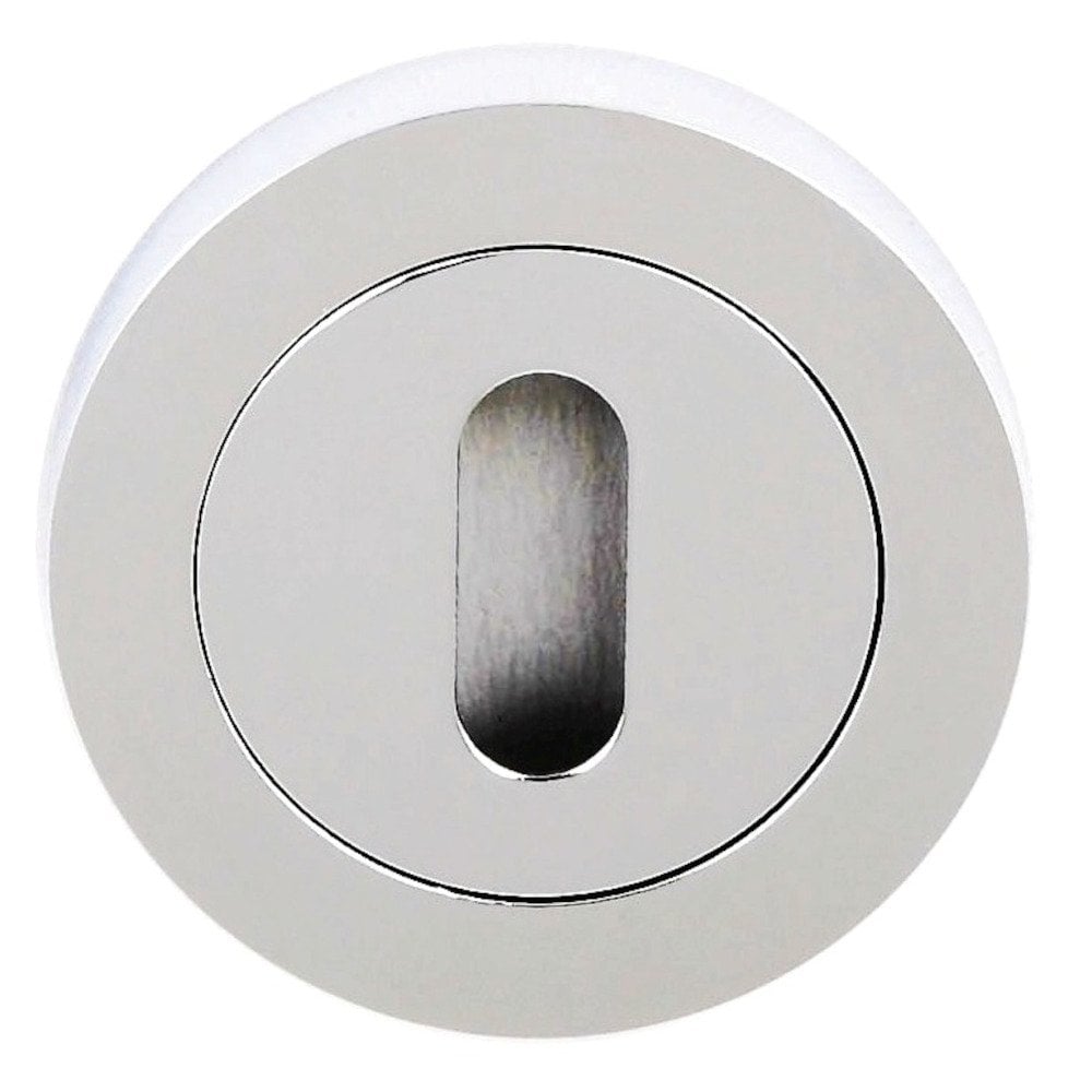 Status Round Key Escutcheon Pair - Polished Chrome
