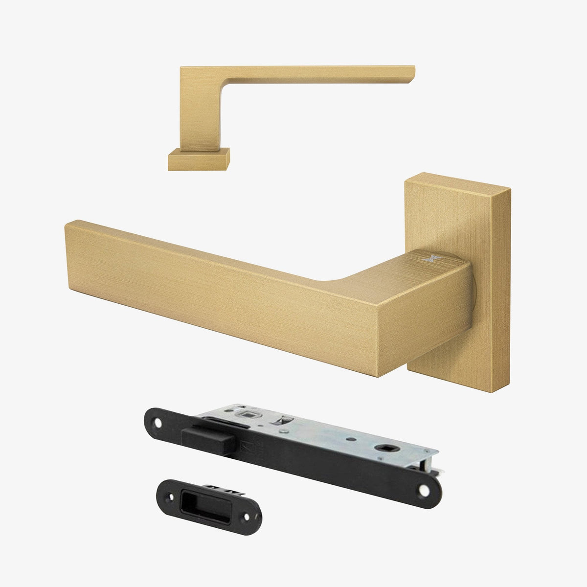 Studio Industrial Slim Square Lever on Backplate Handle Pack