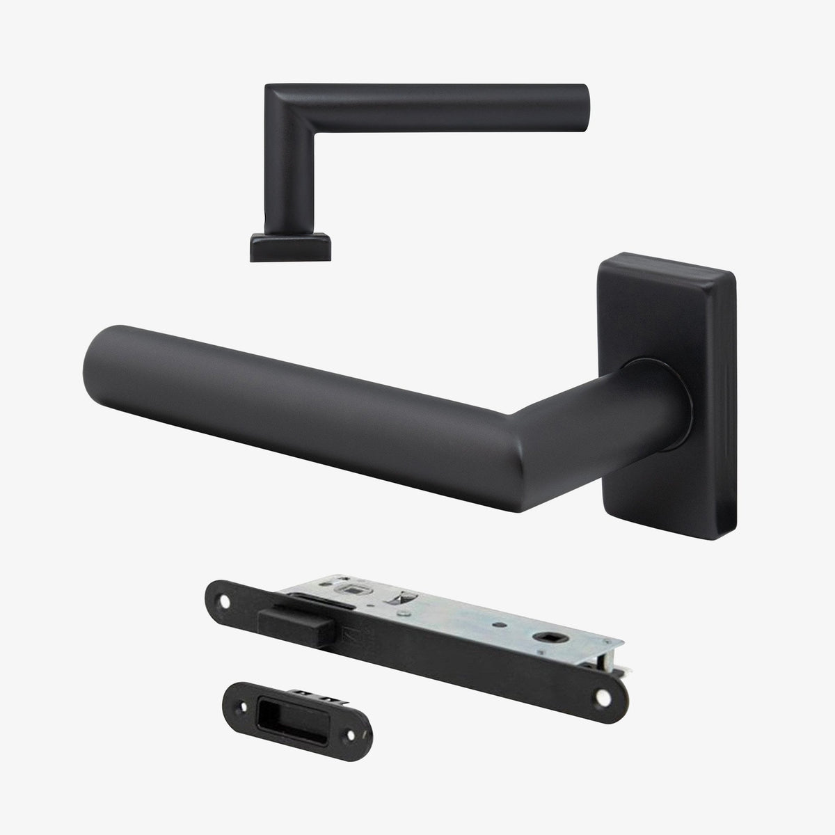 Studio Industrial Slim Round Lever on Backplate Handle Pack