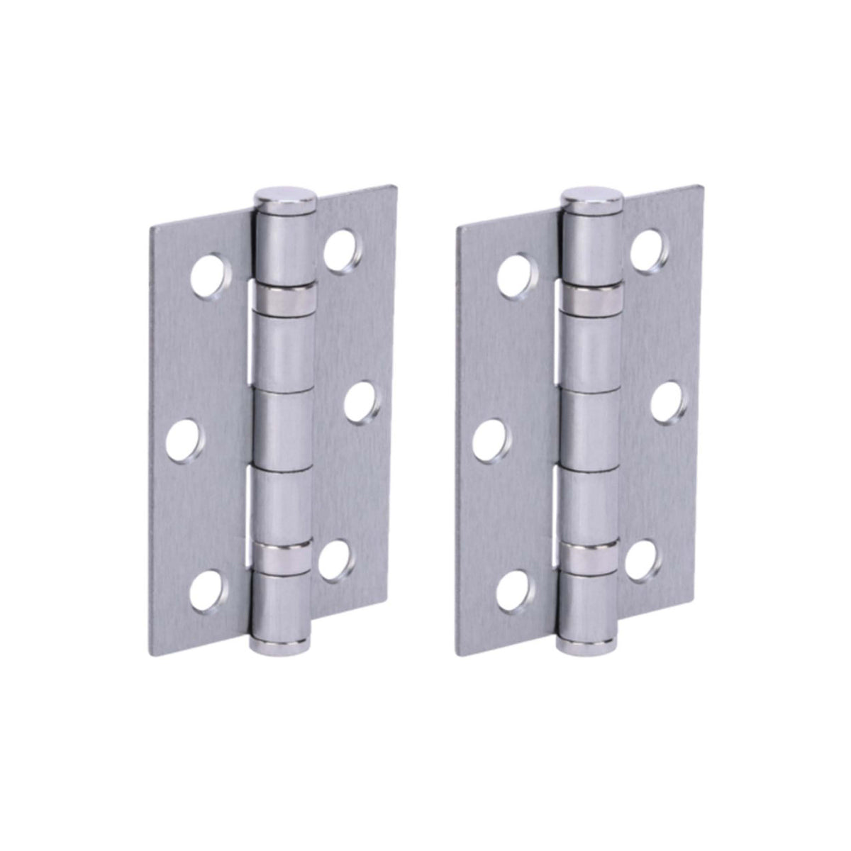 75mm (3) Ball Bearing Hinge Pair - Satin Chrome