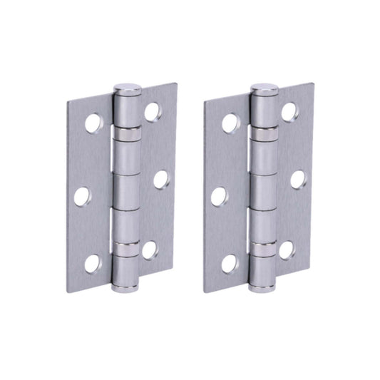 75mm (3) Ball Bearing Hinge Pair - Satin Chrome