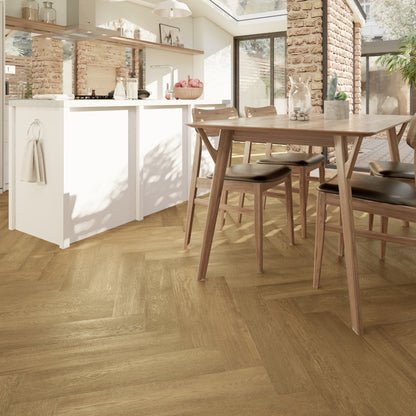 Country Oak Herringbone - HydroShield Engineered Waterproof Real Wood Flooring