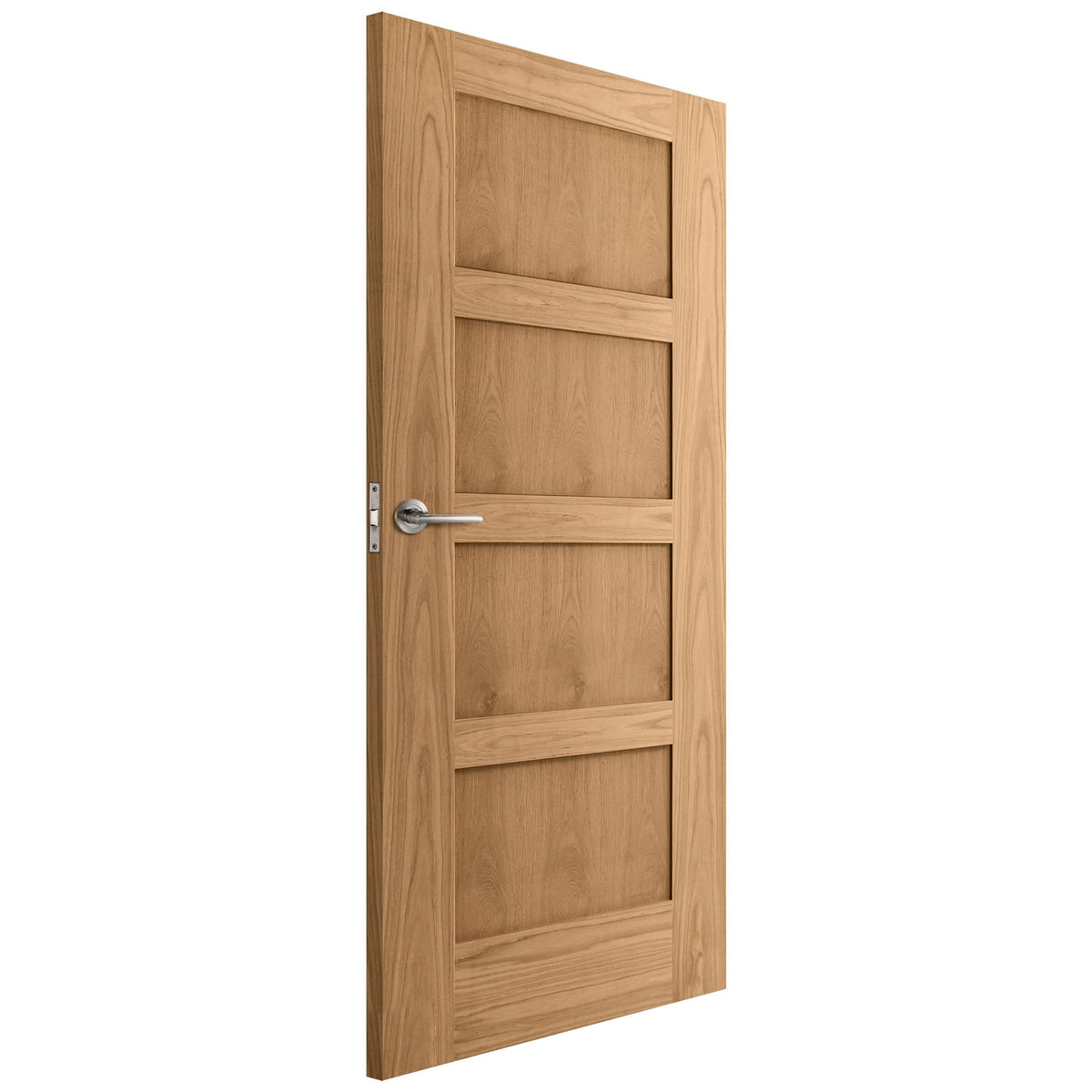 Oak Internal Unfinished Shaker 4 Panel FD30 Fire Door (51737)