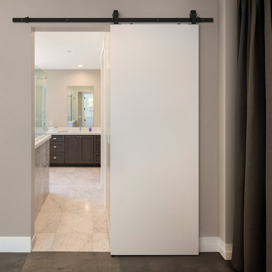 Matt Black 1.98m Top Hung Sliding Barn Door Track