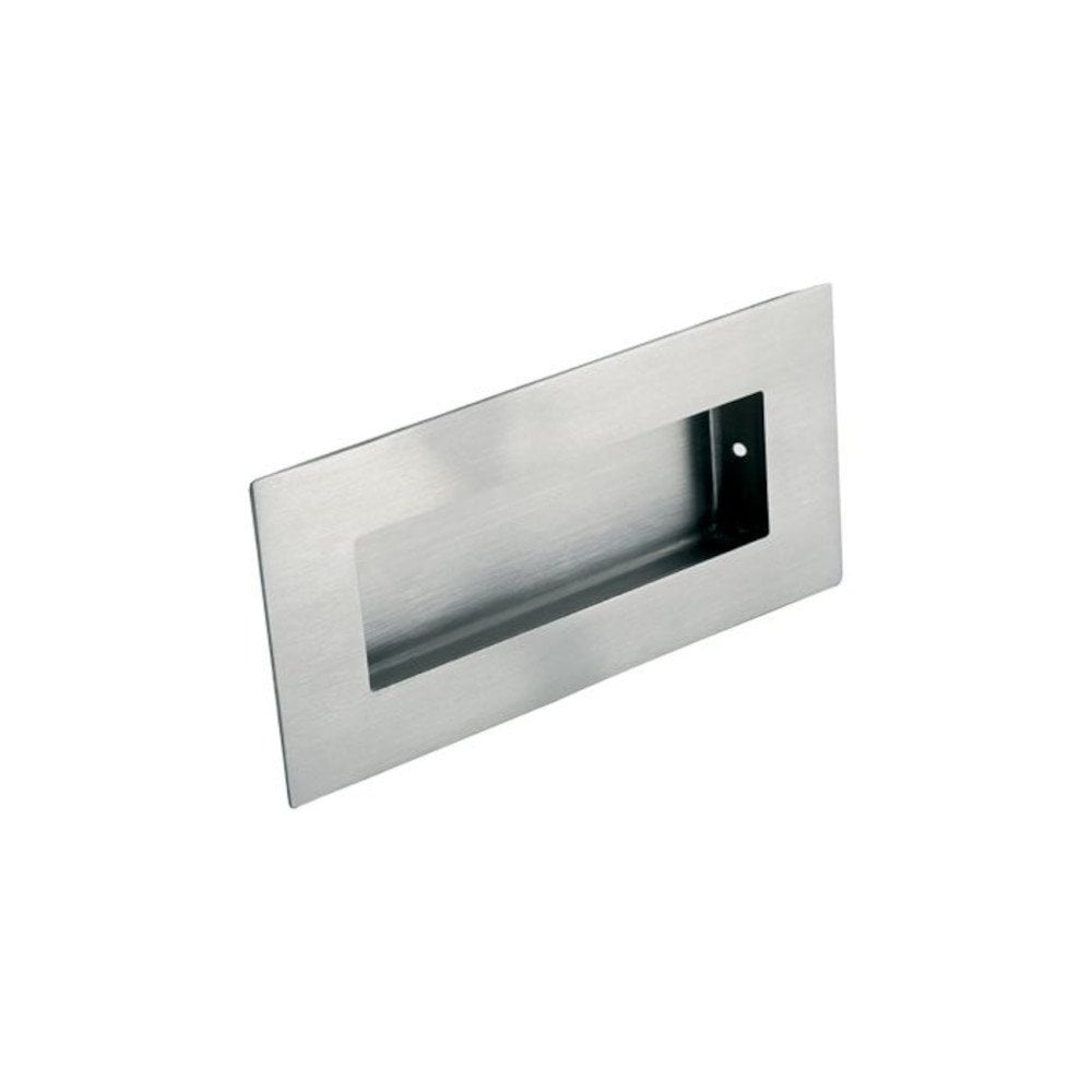 Rectangular Flush Pull Handle - Satin Stainless Steel
