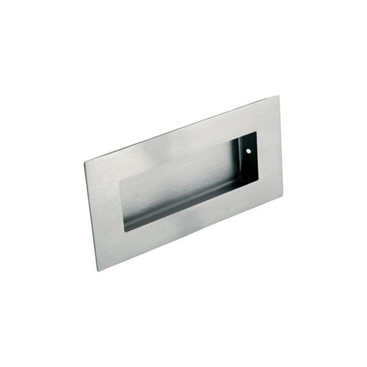 Rectangular Flush Pull Handle - Satin Stainless Steel