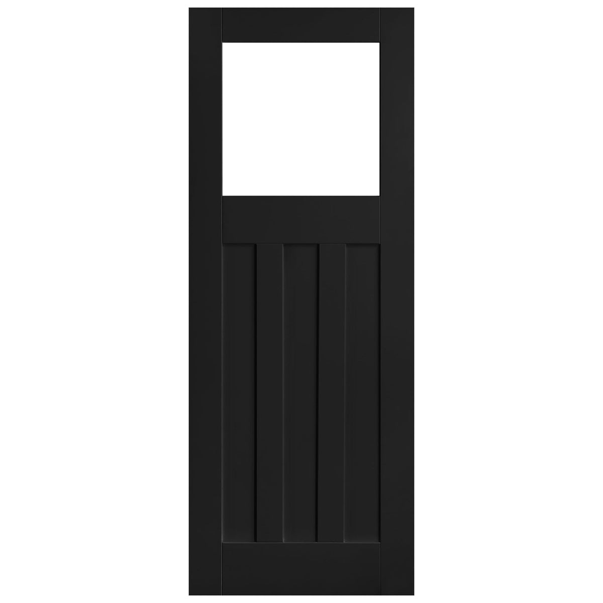 Black Internal Fully Finished Oak DX Clear Glass Door (121609)