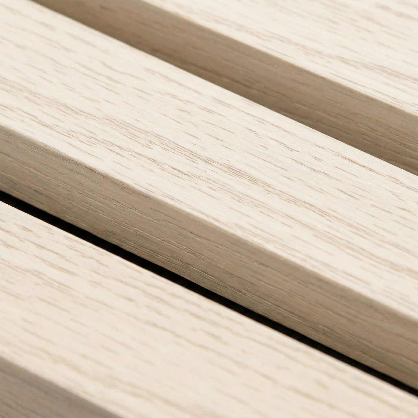 Ivory White Acoustic Panelling close-up showing the 3 sided veneer