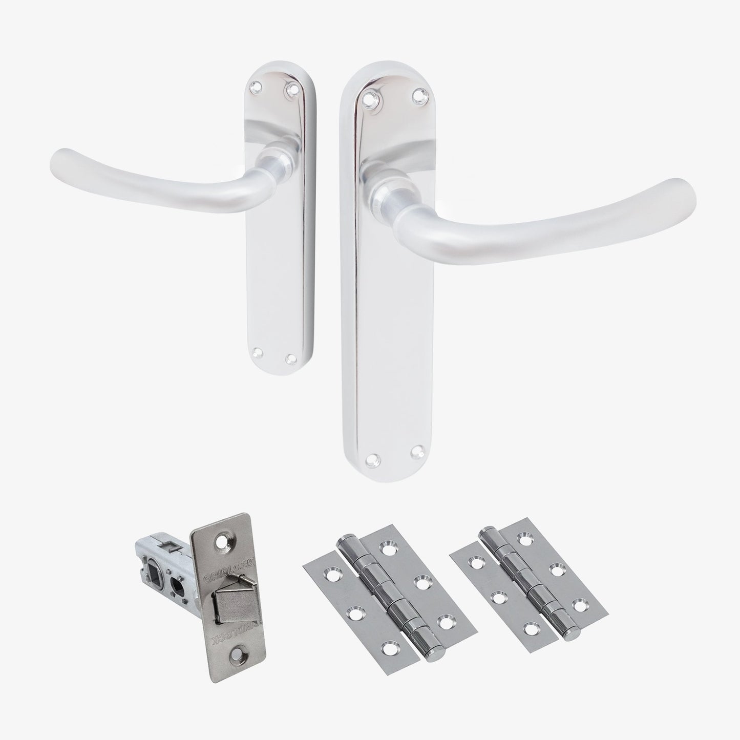 Palace Lever on Backplate Door Handle Set - Polished Chrome