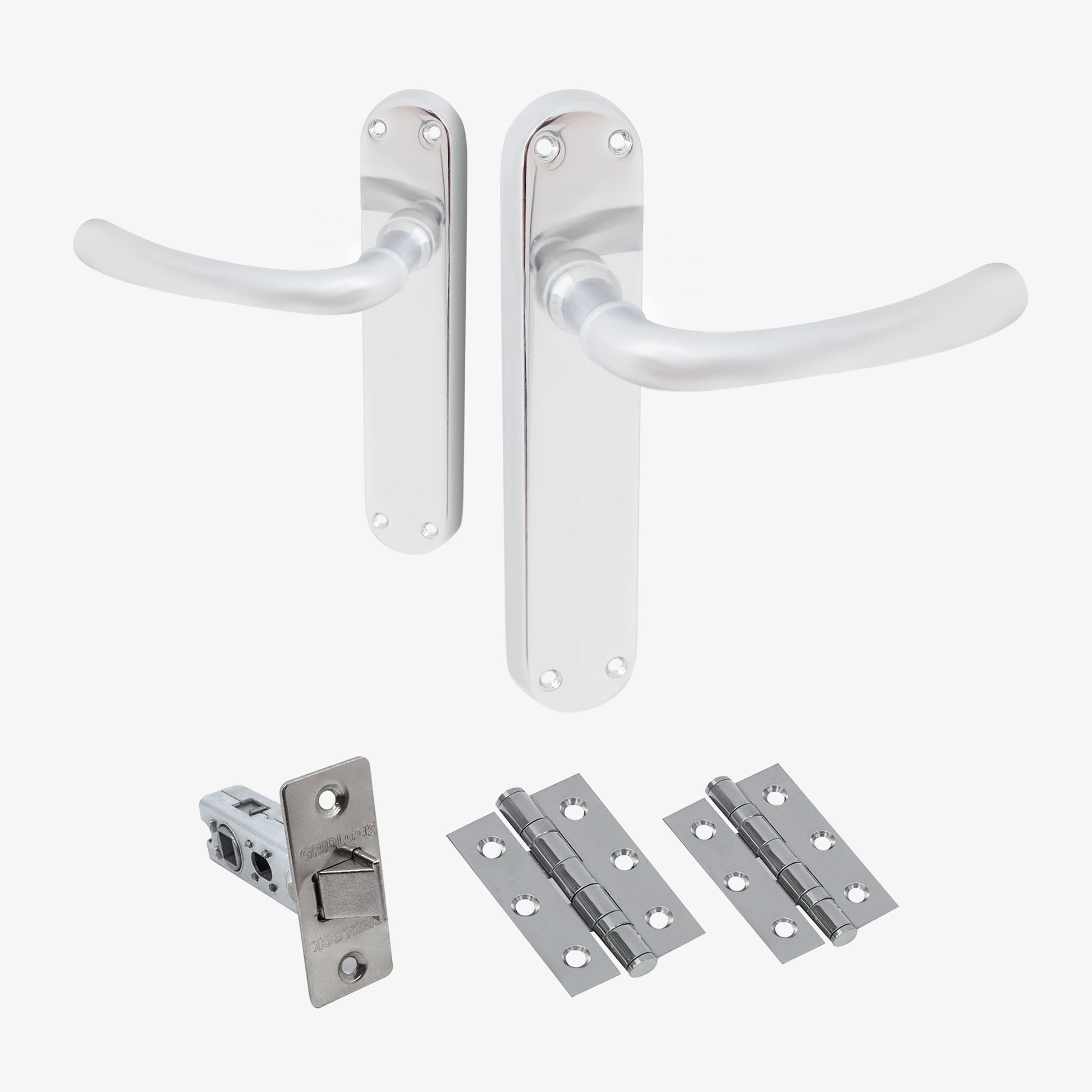 Palace Lever on Backplate Door Handle Set - Polished Chrome