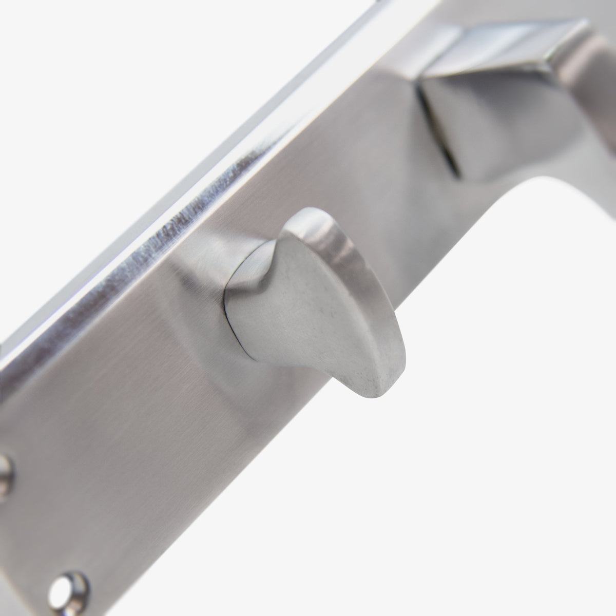 Ritz Lever on Backplate Bathroom Door Handle Set - Polished Chrome / Satin Chrome