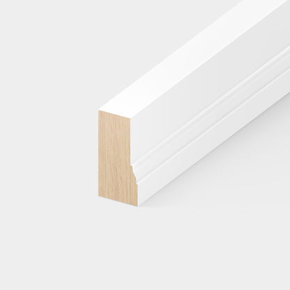 2.4m White Painted Decorative Moulding 18mm x 51mm