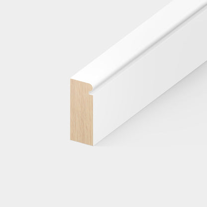 2.4m White Painted Decorative Moulding 18mm x 51mm