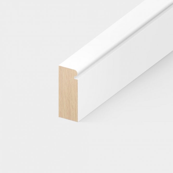 2.4m White Painted Decorative Moulding 18mm x 51mm