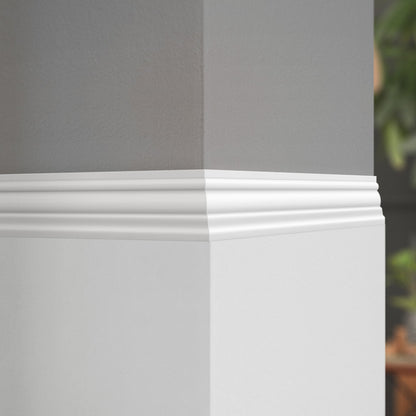 White - 2.4m Painted Decorative Barrel Moulding (122311)