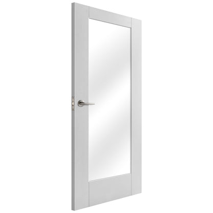 White Internal Primed Pattern 10 Clear Glass Door (51770)
