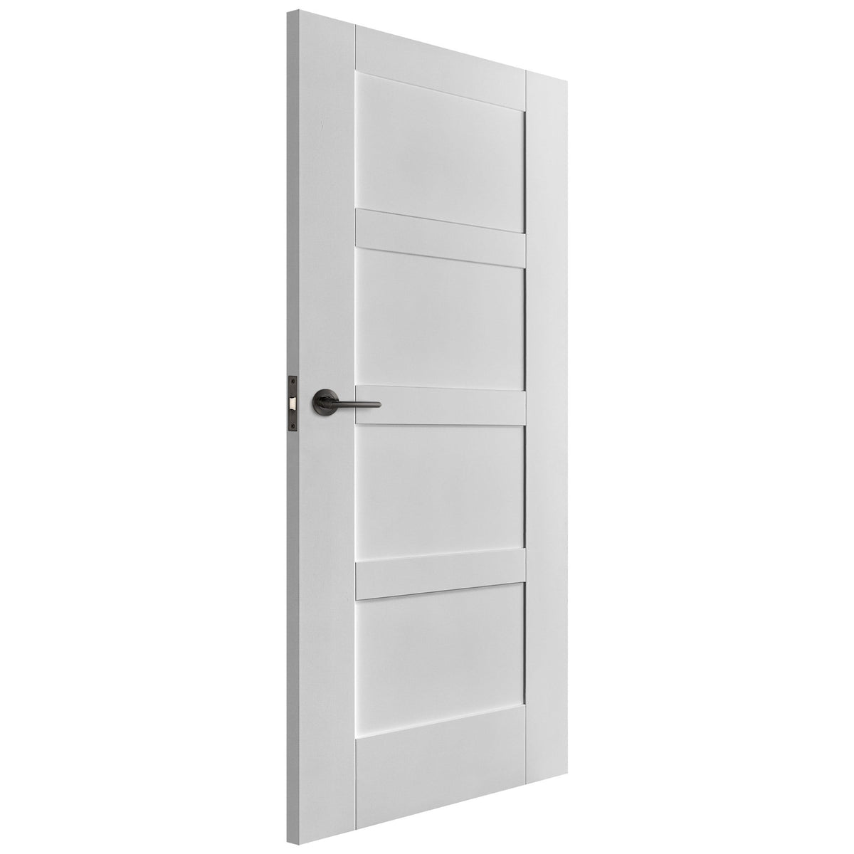 White Internal Primed Flat Shaker 4 Panel Door (51774)
