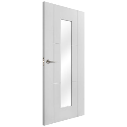 White Internal Primed Trent 1 Light Clear Glass Door (51784)