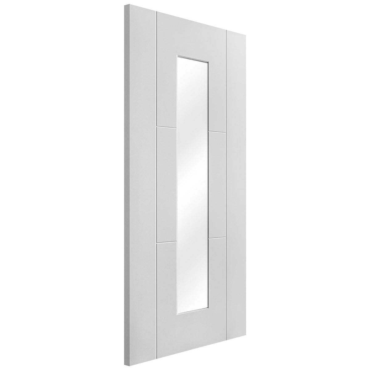 White Internal Primed Trent 1 Light Clear Glass Door (51784)