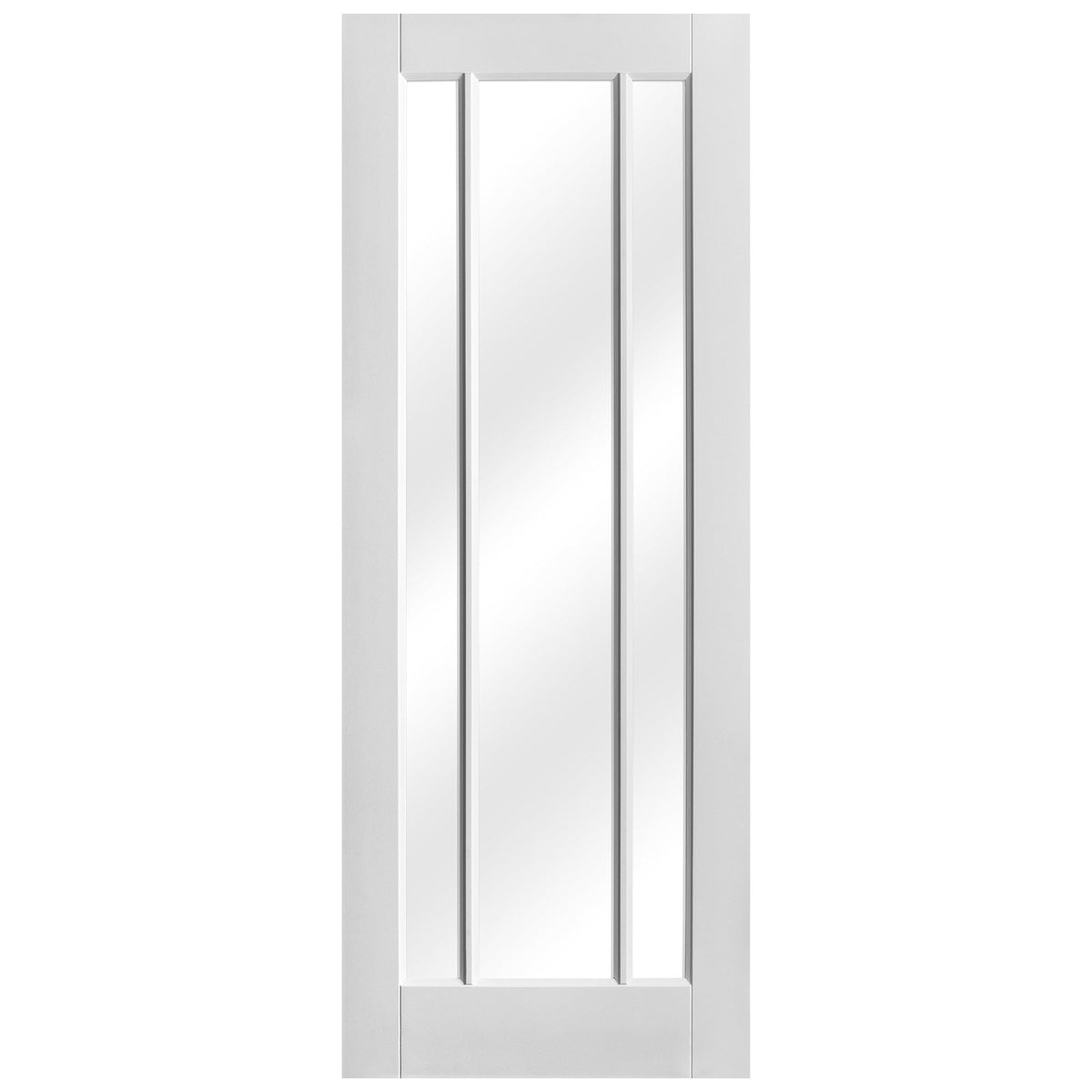 White Internal Primed Toledo 3 Light Clear Glass Door (51789)