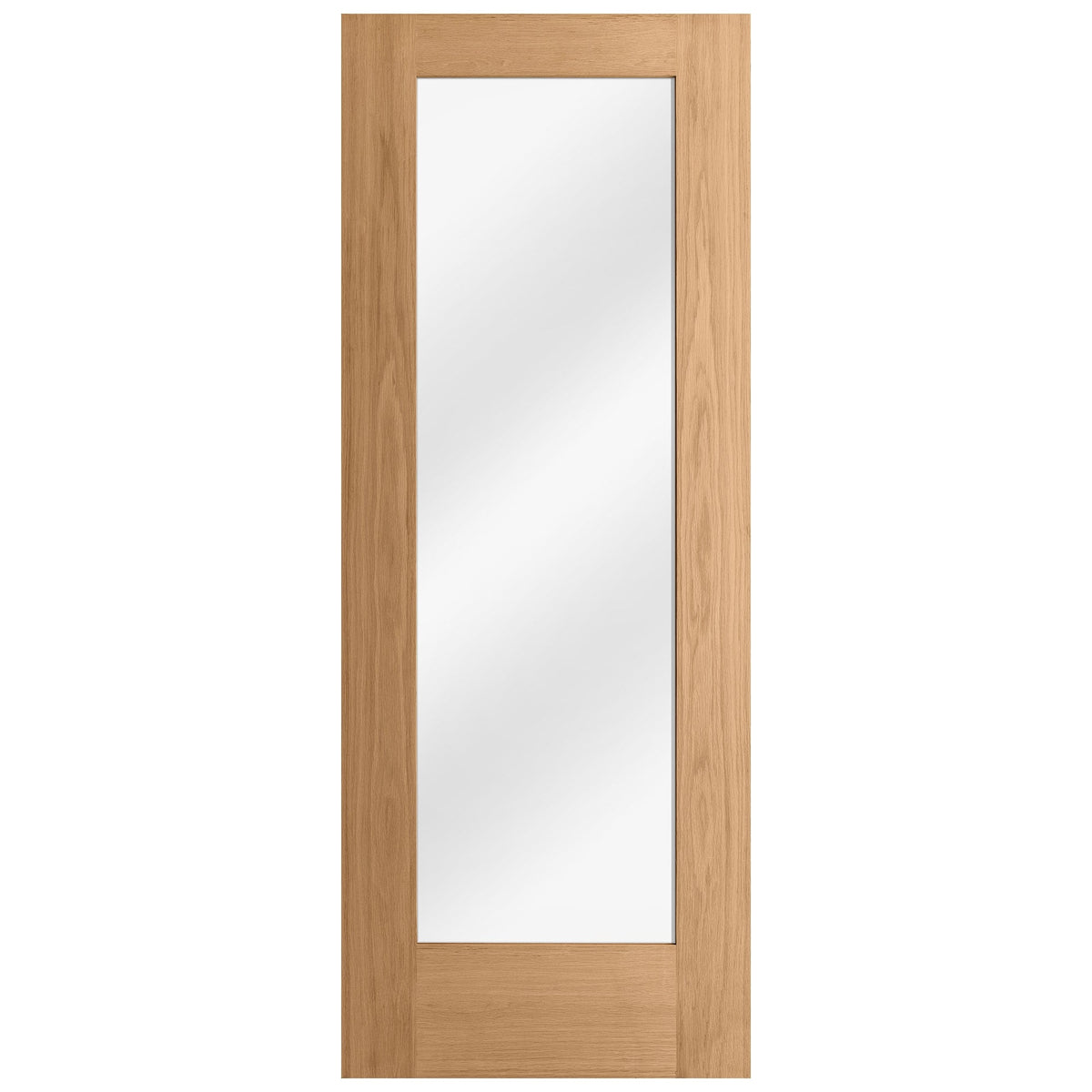 Internal Oak Fully Finished Pattern 10 1L Clear Glass Door (LIBOAKP10CG)