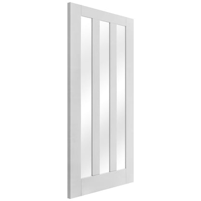White Internal Primed Ashton 3 Light Clear Glass Door (51873)