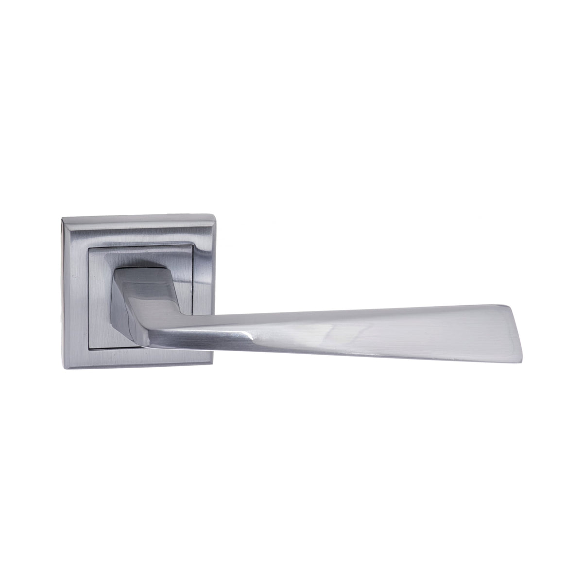Status California Square Lever Door Handle - Satin Chrome