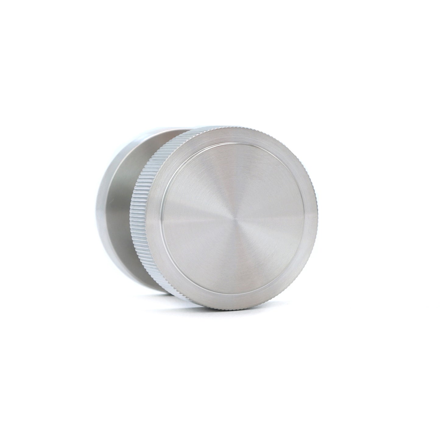 Fluted Round Rose Door Knob Set - Satin Stainless Steel