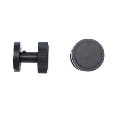 Fluted Round Rose Door Knob Set - Matt Black