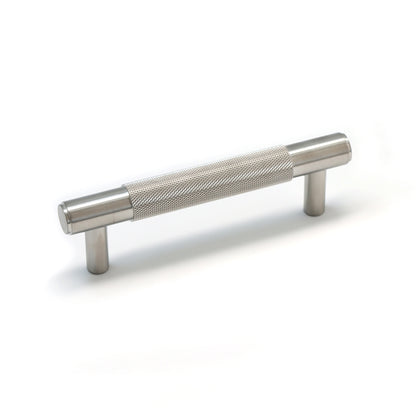 Knurled Small Round T-Bar Pull Handle - Satin Stainless Steel