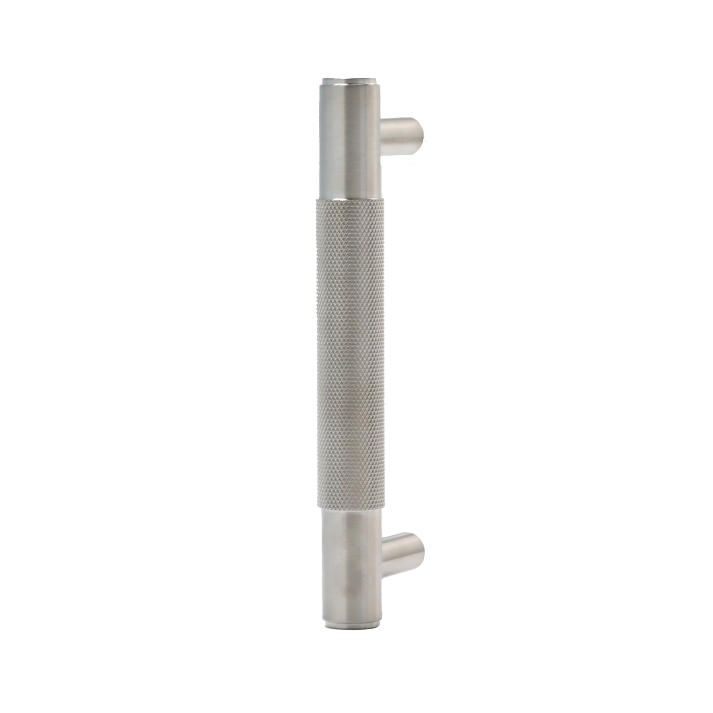 Knurled Small Round T-Bar Pull Handle - Satin Stainless Steel