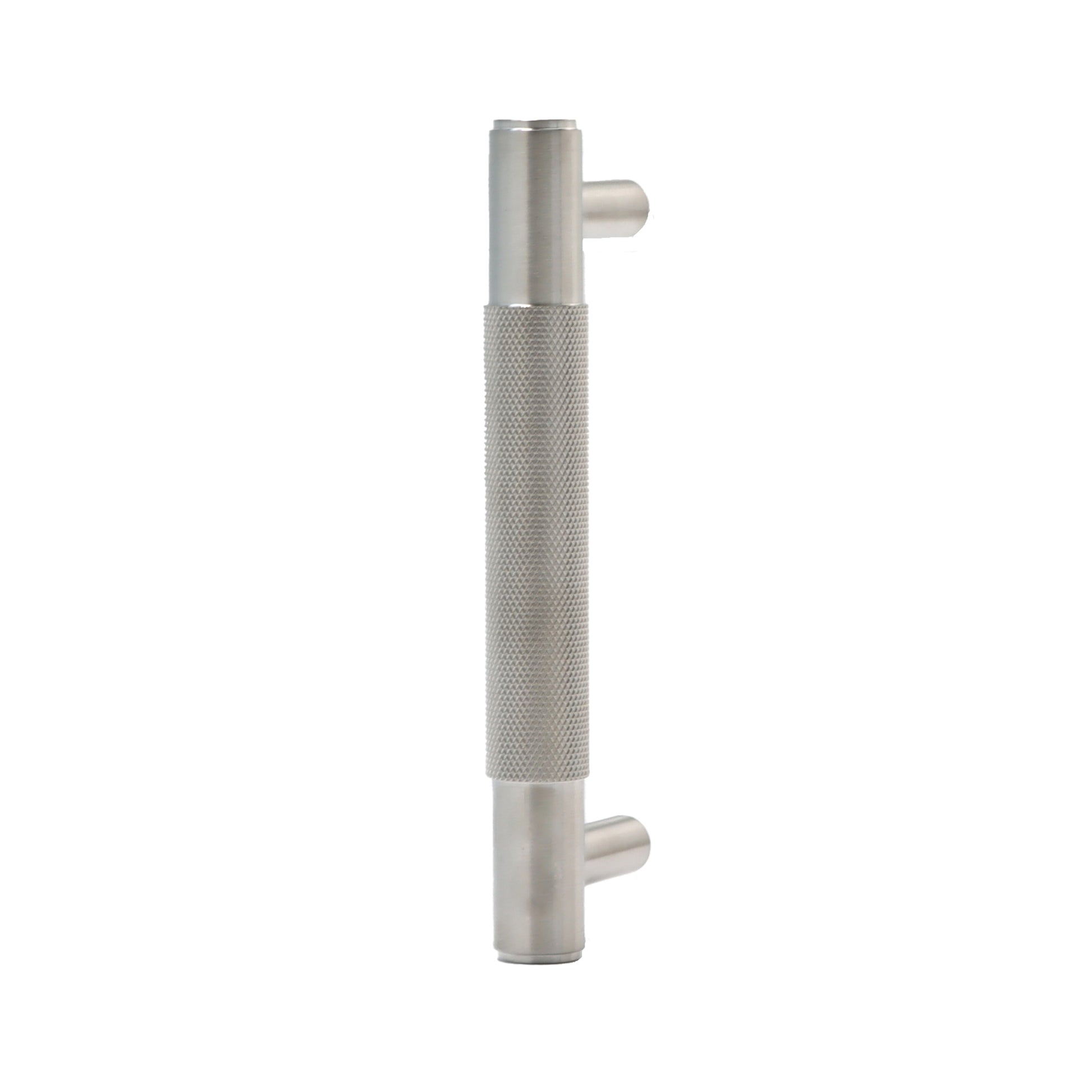 Knurled Small Round T-Bar Pull Handle - Satin Stainless Steel