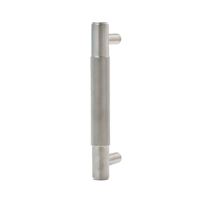 Knurled Small Round T-Bar Pull Handle - Satin Stainless Steel