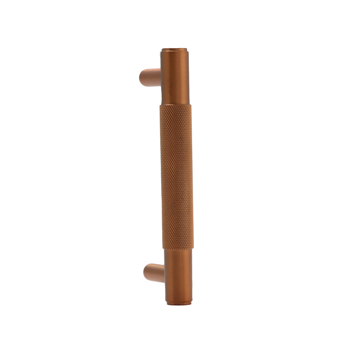 Knurled Small Round T-Bar Pull Handle - Rose Gold