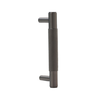 Knurled Small Round T-Bar Pull Handle - Gun Metal