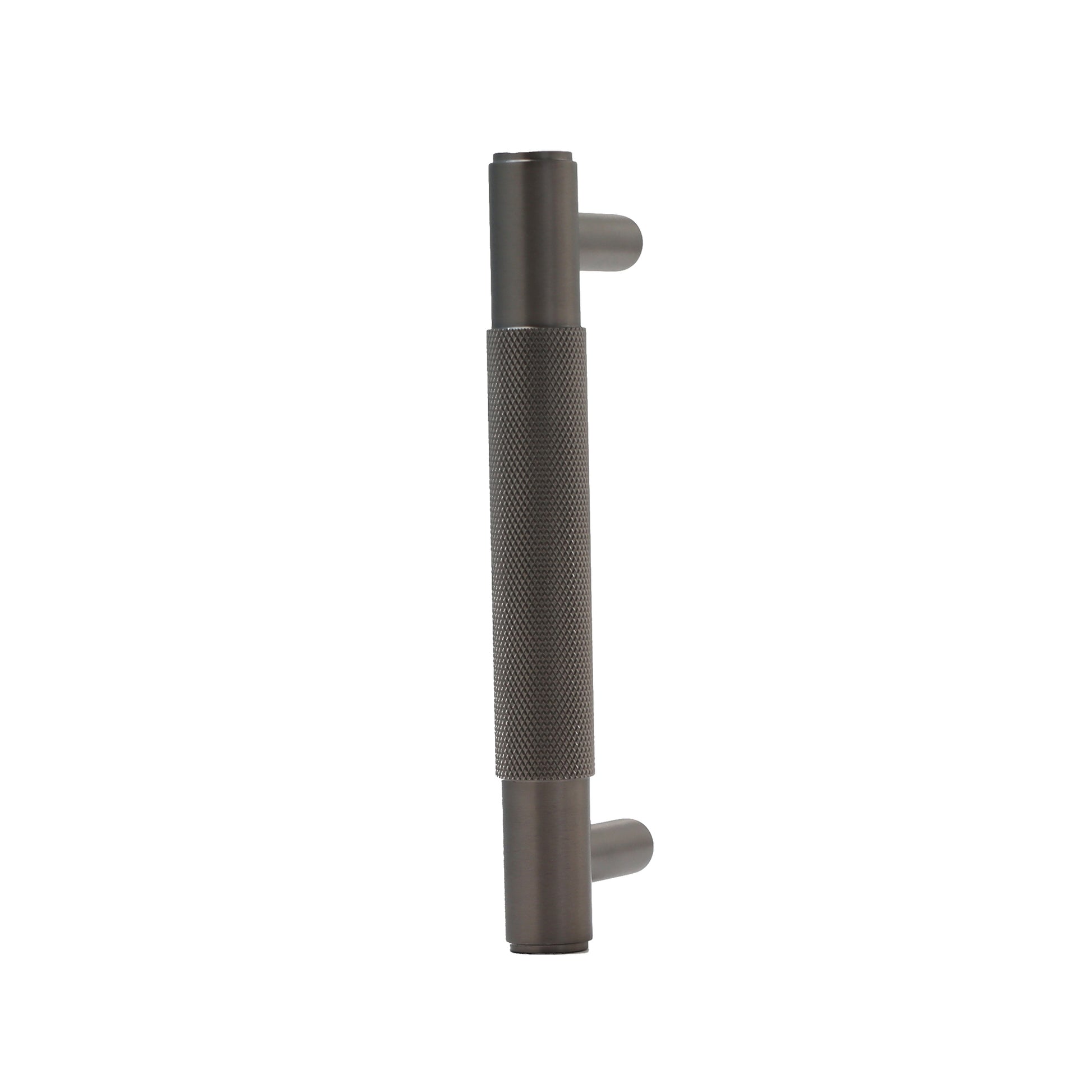 Knurled Small Round T-Bar Pull Handle - Gun Metal