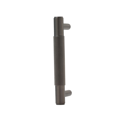 Knurled Small Round T-Bar Pull Handle - Gun Metal