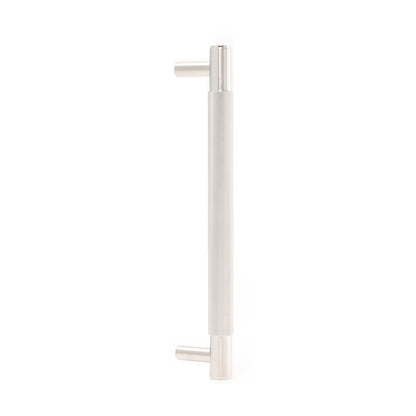Knurled Medium Round T-Bar Pull Handle - Satin Stainless Steel